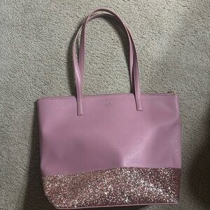 Kate Spade pink sparkly tote. New condition. Used once.